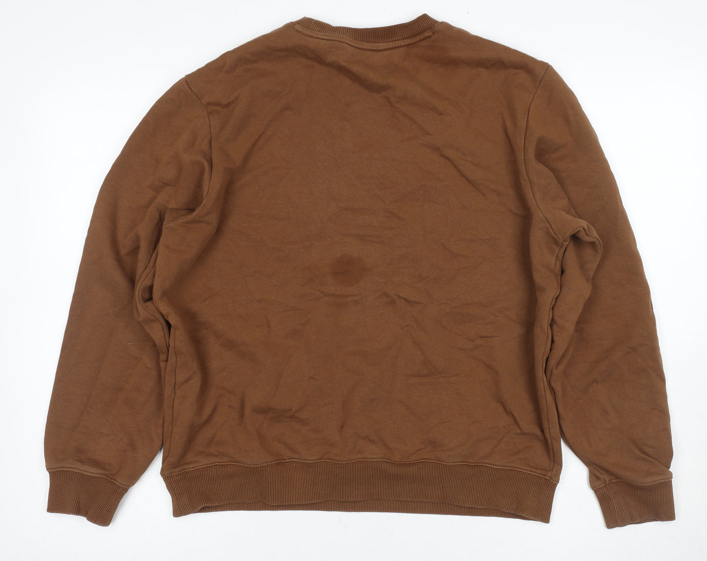 Hugo Men's Brown Pullover Sweatshirt M - Logo Accents