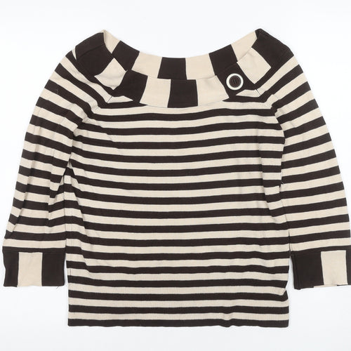 Wallis Women's Striped Boat Neck T-Shirt, Size 14
