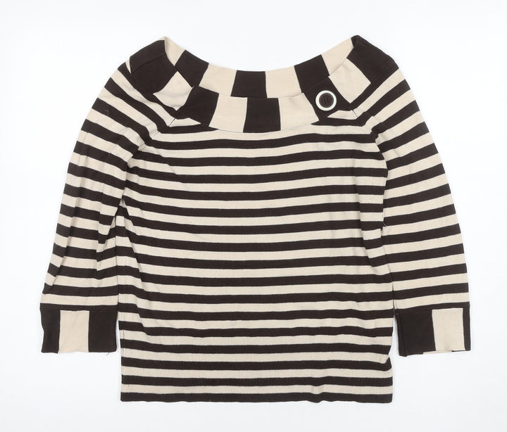 Wallis Women's Striped Boat Neck T-Shirt, Size 14