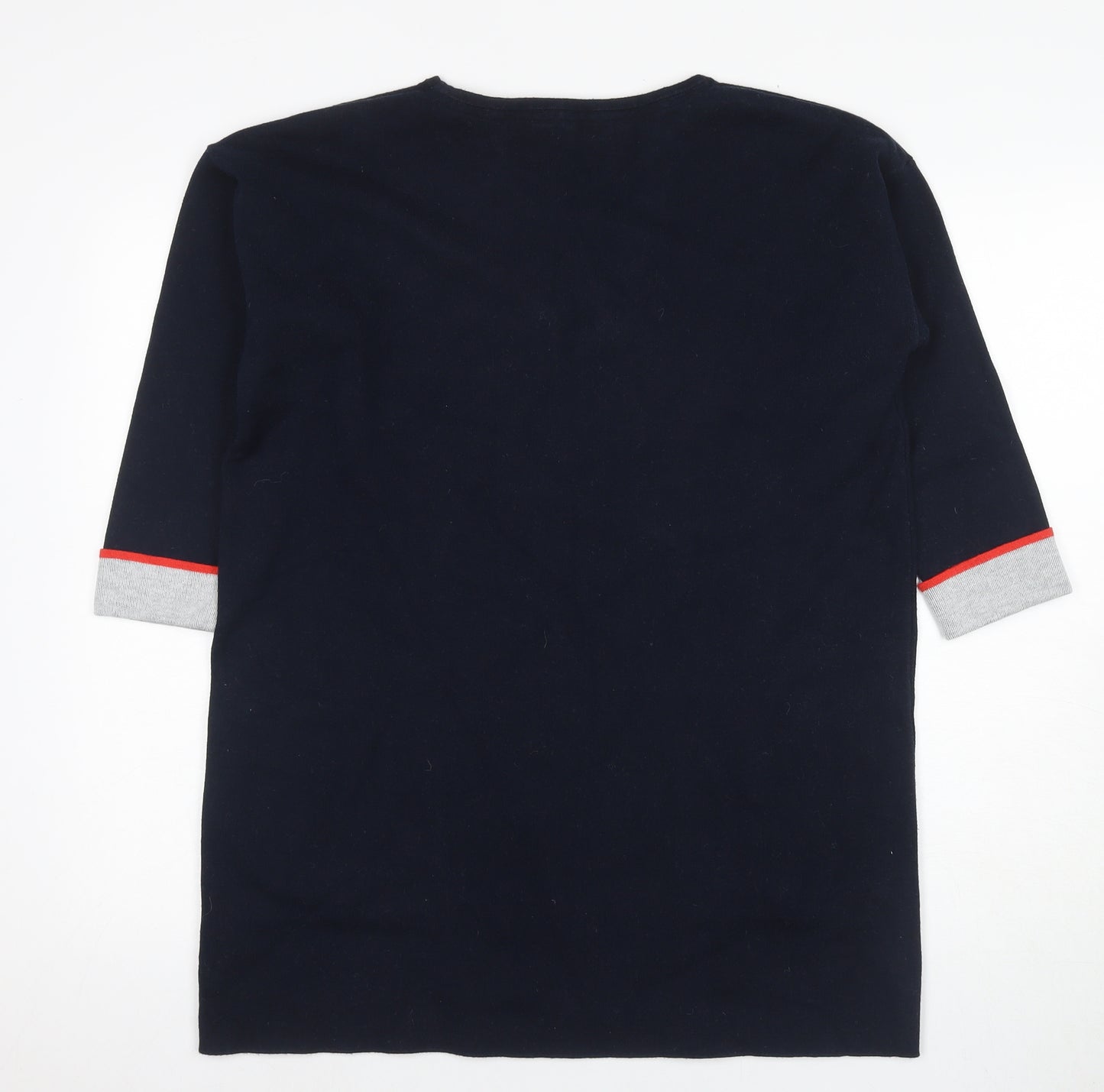 White Stuff Women's Black T-Shirt Size 16 Round Neck