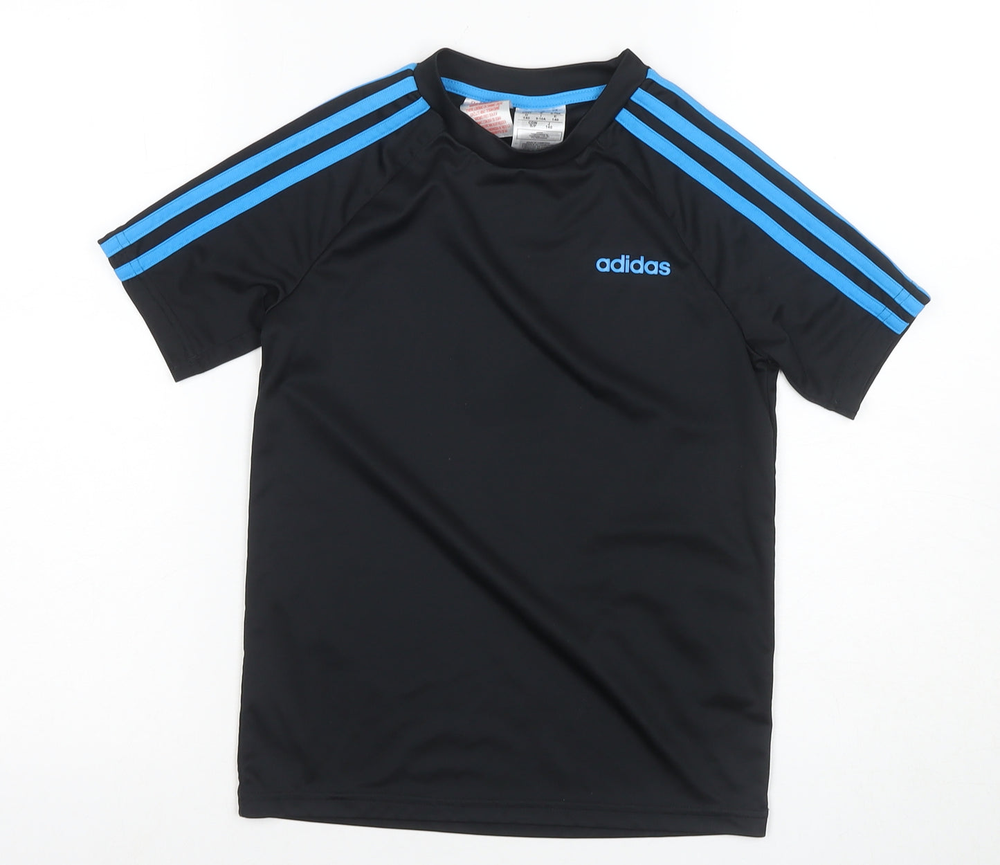 Adidas Boys Black Sports Jersey T-Shirt 10 Years