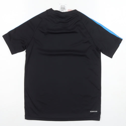 Adidas Boys Black Sports Jersey T-Shirt 10 Years