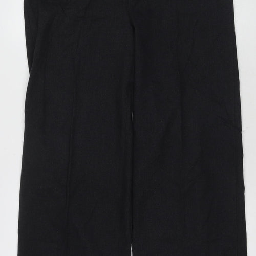 Zara Women's Black Wide-Leg Trousers, Size L