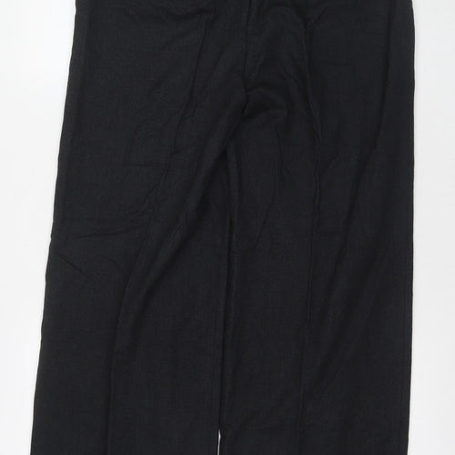 Zara Women's Black Wide-Leg Trousers, Size L