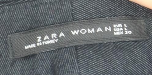Zara Women's Black Wide-Leg Trousers, Size L
