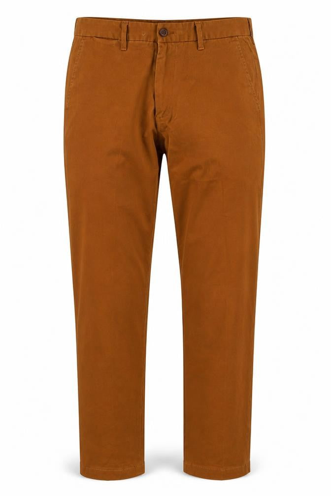 Lands' End Men's Brown Slim Fit Chino Trousers, Size 34