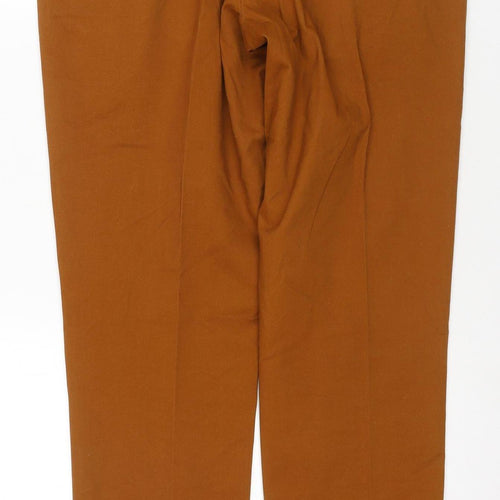 Lands' End Men's Brown Slim Fit Chino Trousers, Size 34