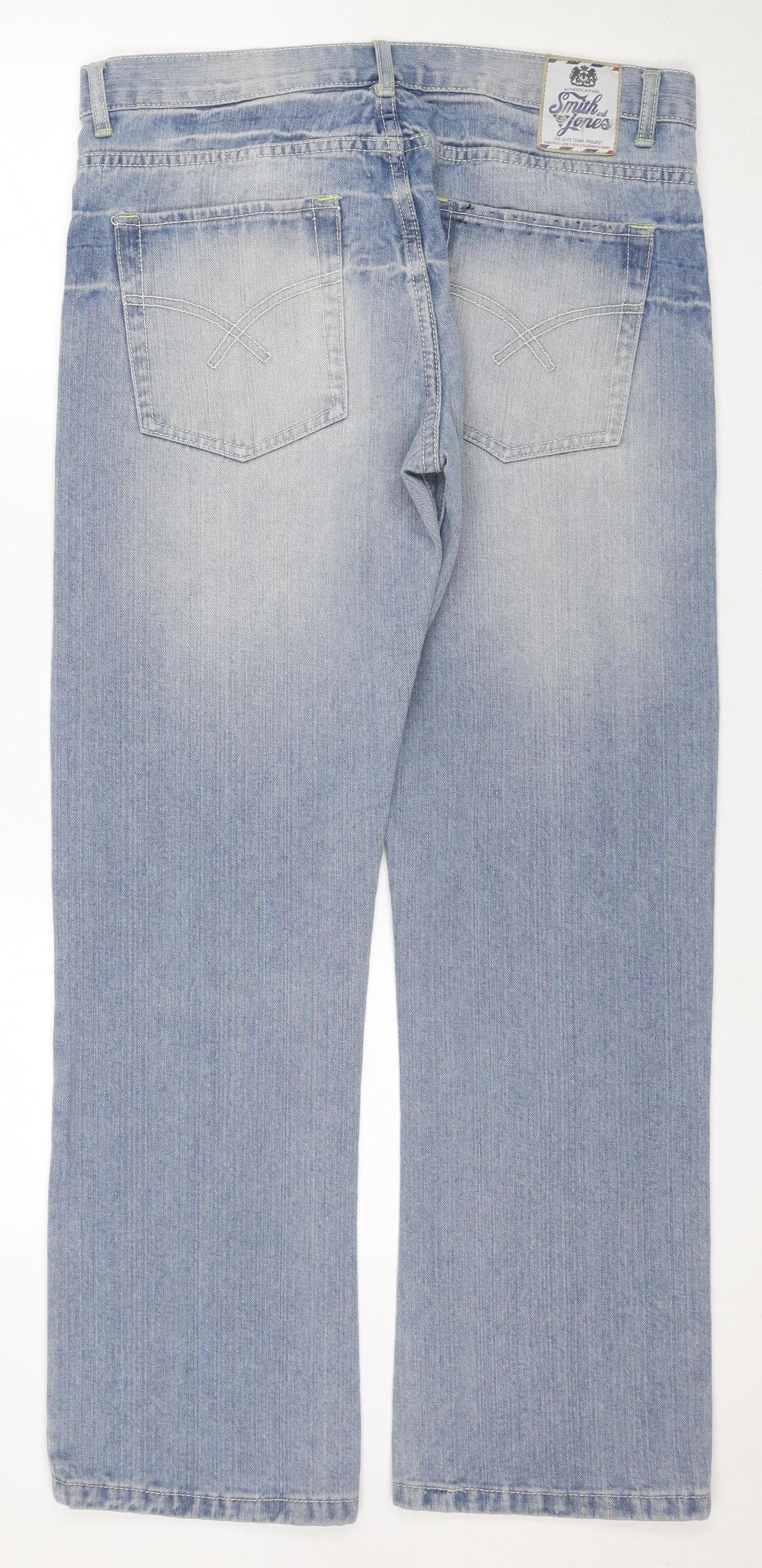 Smith and Jones Men's Blue Straight Jeans Size 34