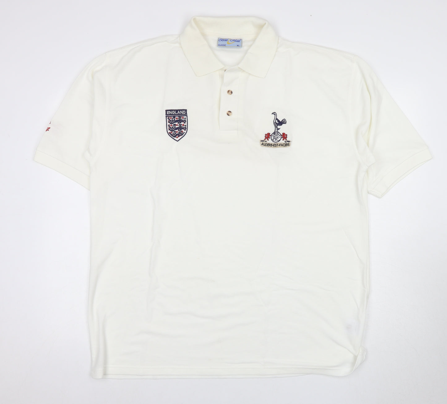 Blue Max Unisex White Polo Shirt XL Classic
