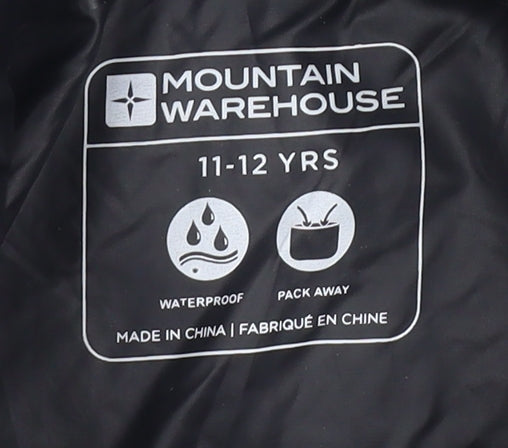 Mountain Warehouse Boys Black Waterproof Rain Jacket 11-12Y