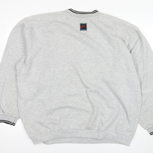 Nike Men's Grey XL Pullover Sweatshirt Logo