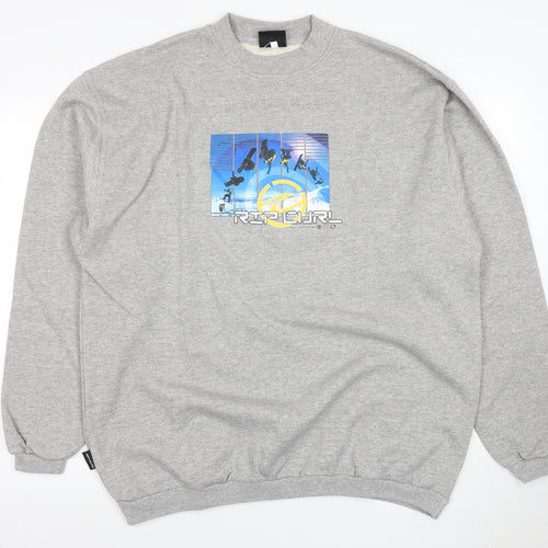 Rip Curl Men's Grey 7XL Crew Neck Pullover Sweatshirt