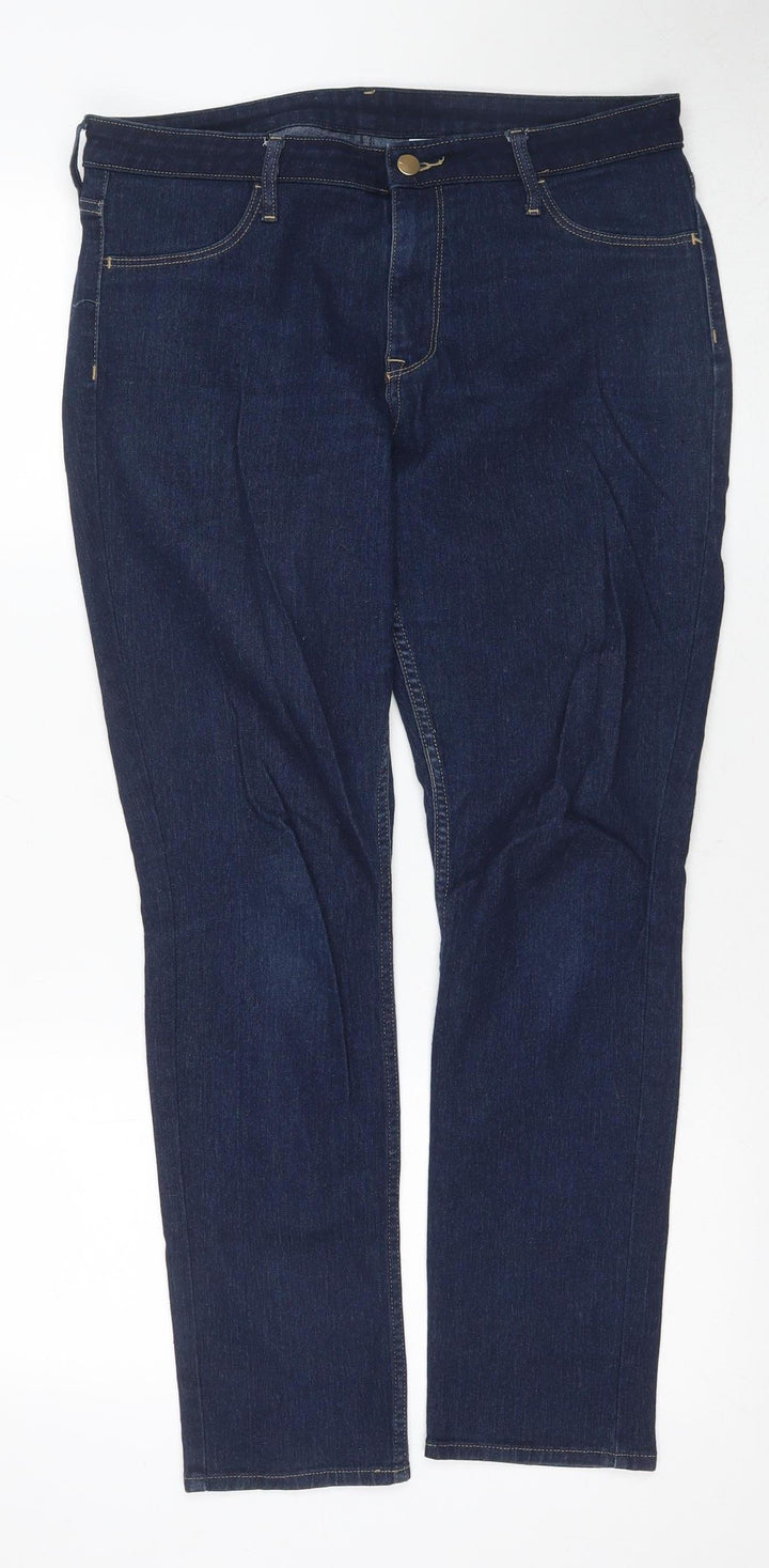 &Denim Women's Blue Skinny Jeans, Regular Waist, Size 32
