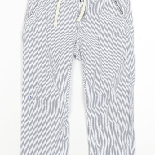 Benetton Boys White Striped Chino Trousers 2XS
