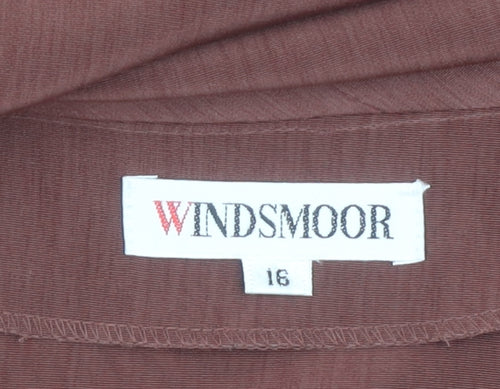 Windsmoor Women's Brown Blazer - Size 16, Business Casual