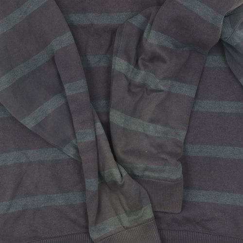 Atlantic Bay Men's Blue Medium Striped Full Zip Sweatshirt