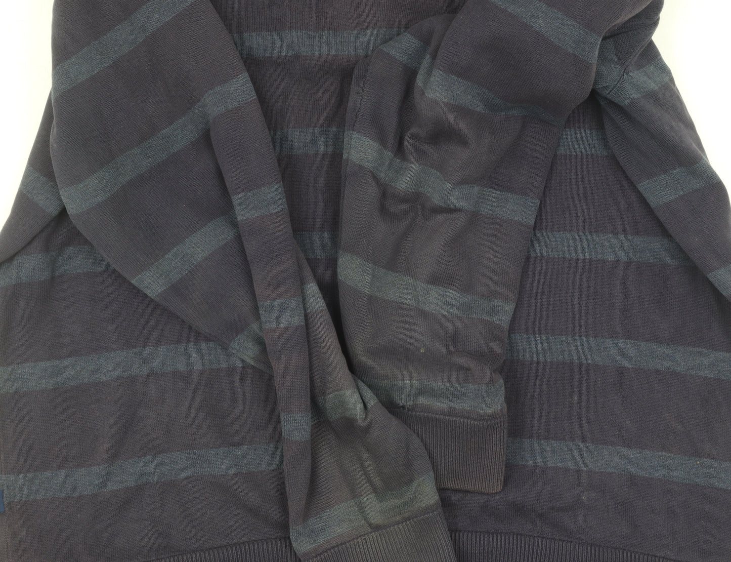 Atlantic Bay Men's Blue Medium Striped Full Zip Sweatshirt