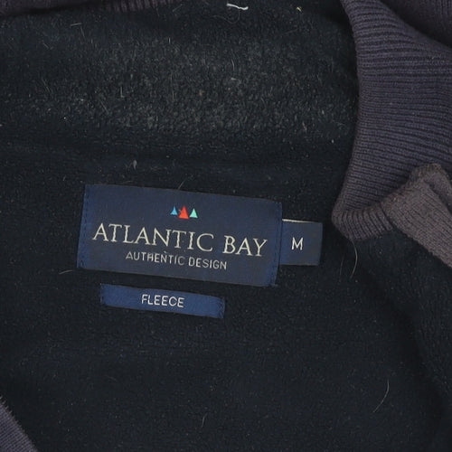Atlantic Bay Men's Blue Medium Striped Full Zip Sweatshirt