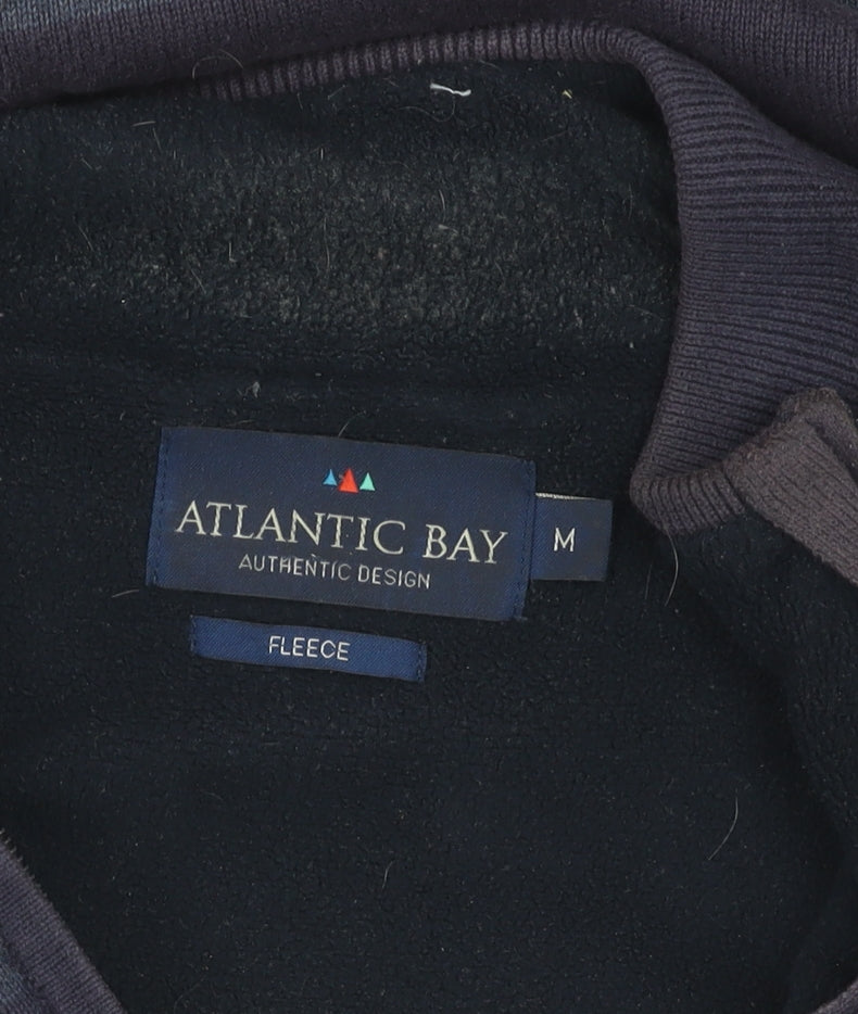 Atlantic Bay Men's Blue Medium Striped Full Zip Sweatshirt