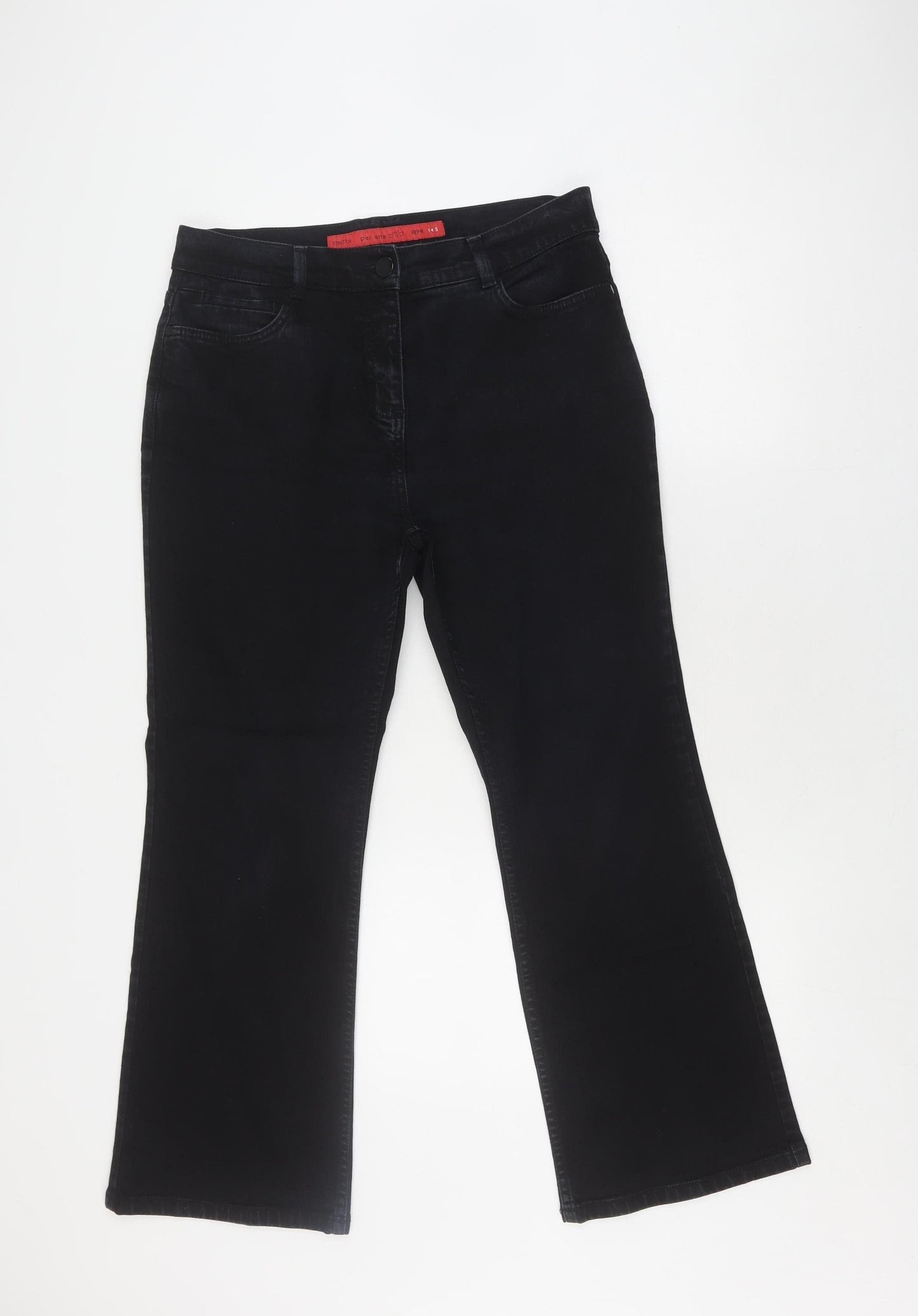 Marks and Spencer Women's Black Straight Jeans Size 14