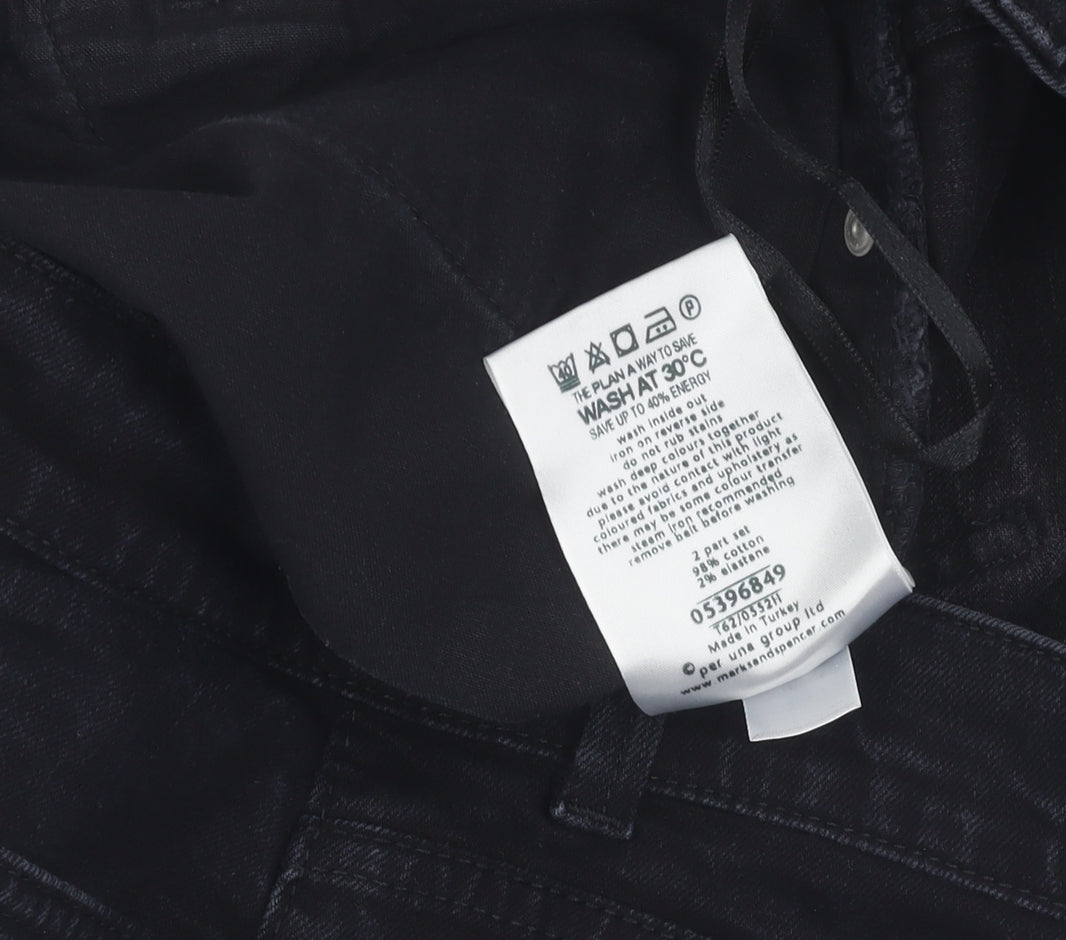 Marks and Spencer Women's Black Straight Jeans Size 14