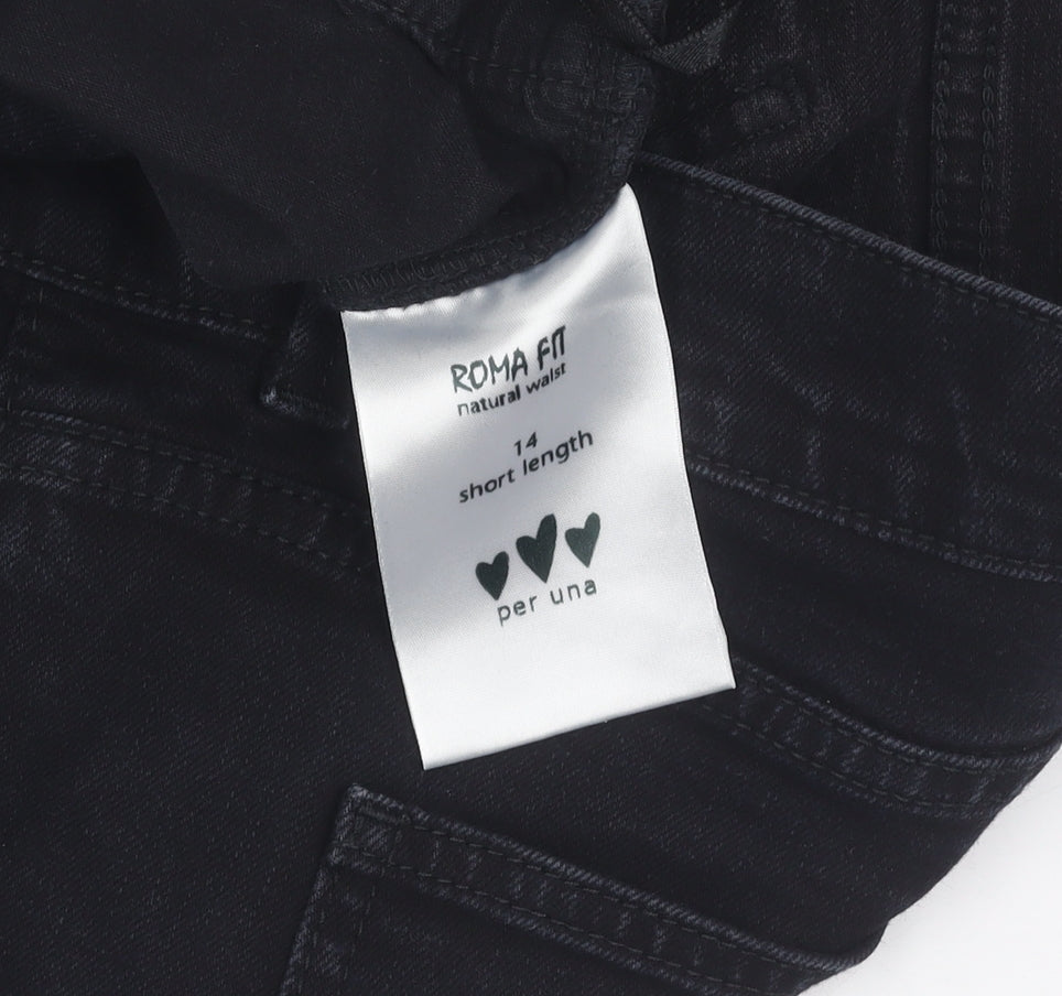 Marks and Spencer Women's Black Straight Jeans Size 14