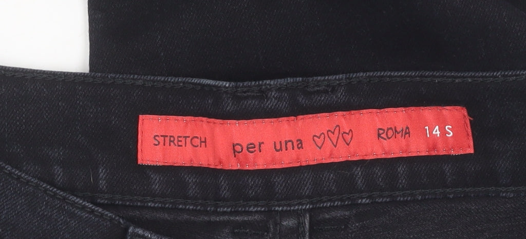 Marks and Spencer Women's Black Straight Jeans Size 14