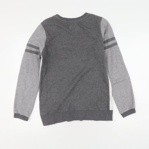 Champion Unisex Grey Colourblock Sweatshirt S