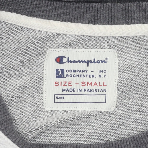Champion Unisex Grey Colourblock Sweatshirt S