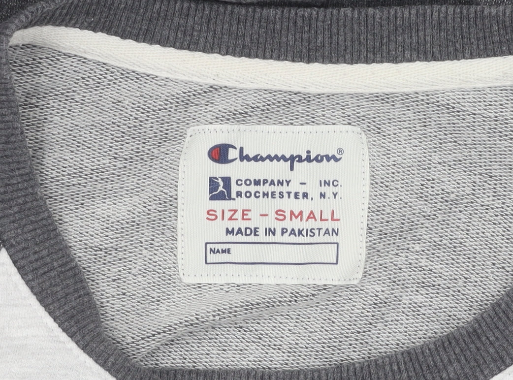 Champion Unisex Grey Colourblock Sweatshirt S