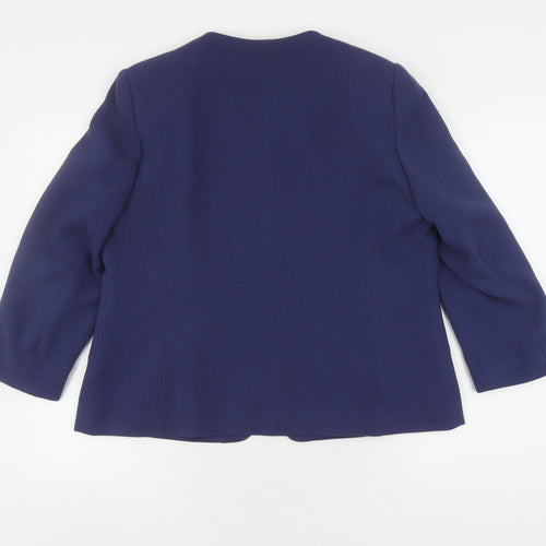 Eastex Women's Blue Suit Jacket, Size 16, Classic Style