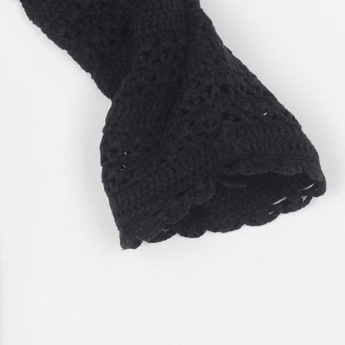 Next Women's Black Crochet Pullover, Size 8