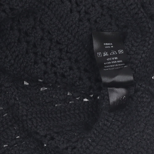 Next Women's Black Crochet Pullover, Size 8