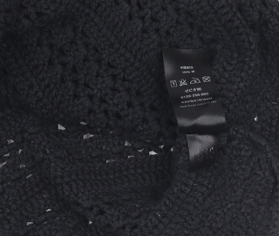 Next Women's Black Crochet Pullover, Size 8