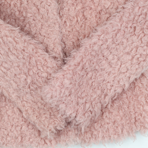 Girls Pink Fleece Jacket, Lined with Fur Trim, Size 11