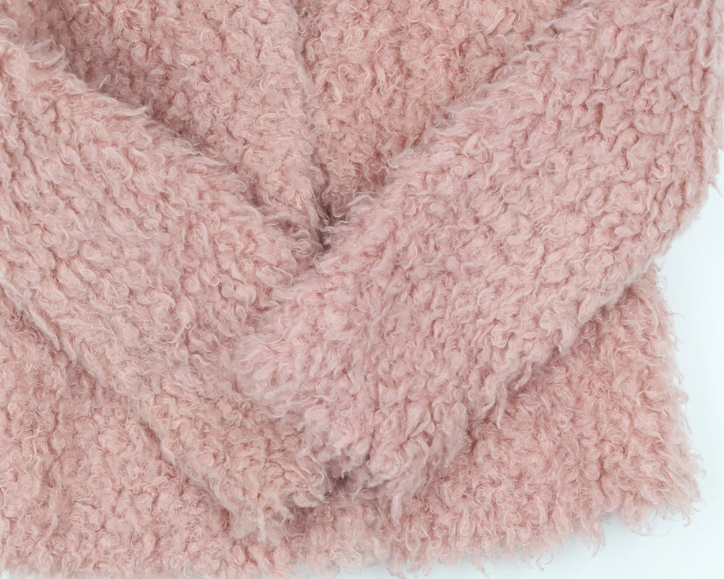 Girls Pink Fleece Jacket, Lined with Fur Trim, Size 11