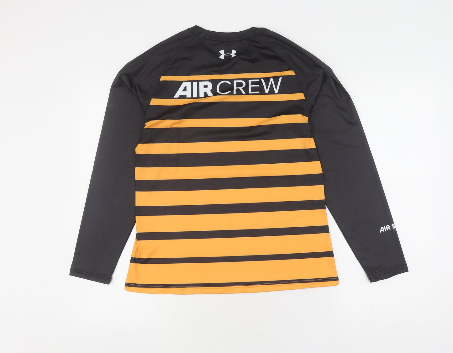 Under Armour Boys Black Striped Jersey T-Shirt 10-11 Years
