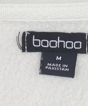 Boohoo Women's Beige Pullover Sweatshirt Medium