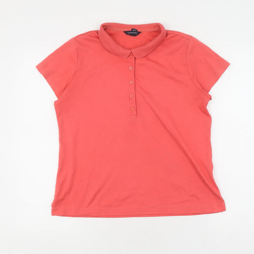 Lands' End Women's Red Polo Shirt - Petite M