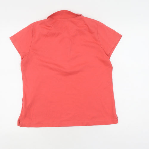 Lands' End Women's Red Polo Shirt - Petite M