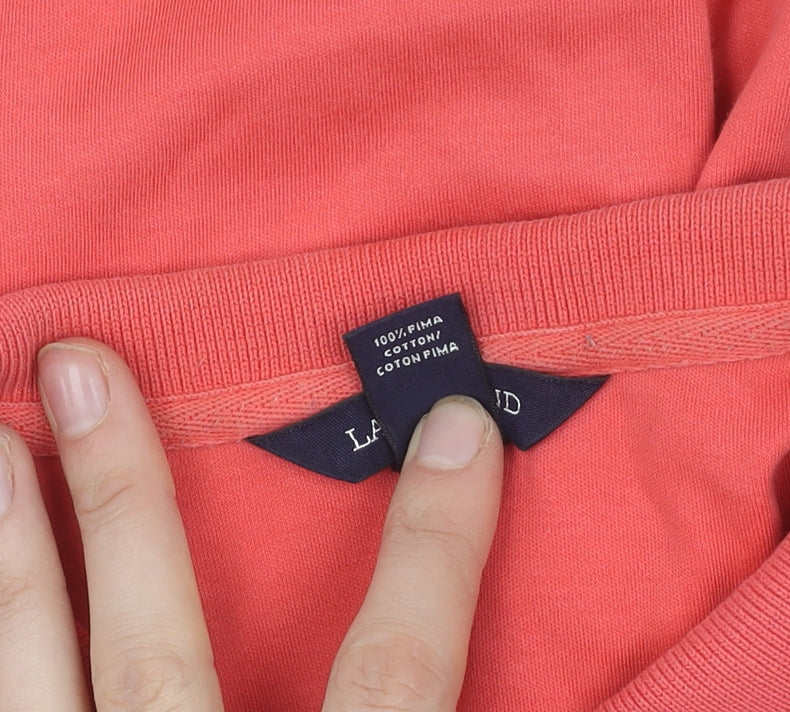 Lands' End Women's Red Polo Shirt - Petite M