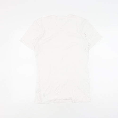 Polo Ralph Lauren Unisex White Classic V-Neck T-Shirt L