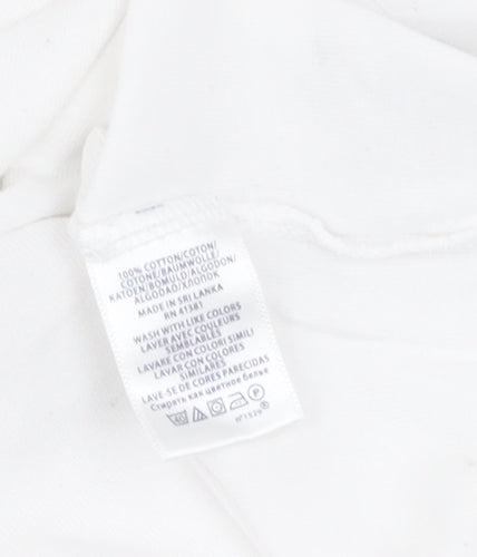 Polo Ralph Lauren Unisex White Classic V-Neck T-Shirt L
