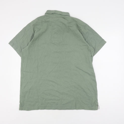 Cotton Traders Men's Green Polo Shirt, Size L, Casual Style