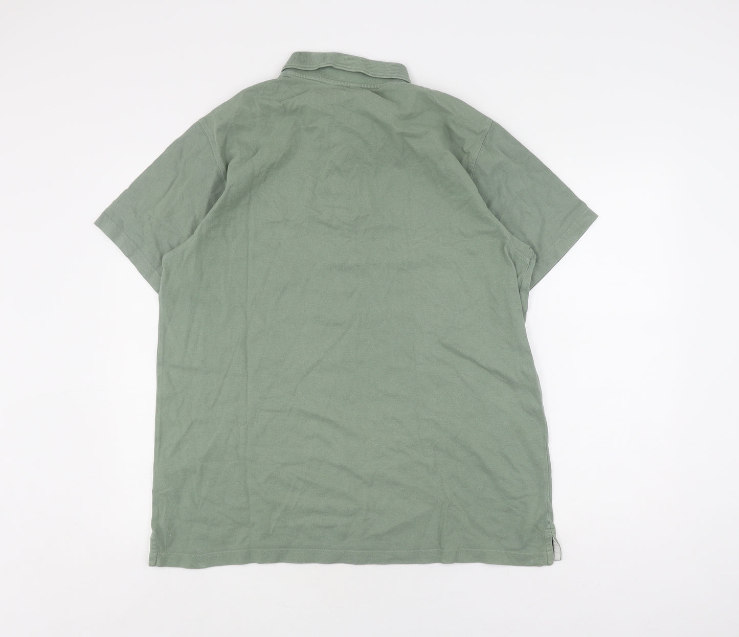 Cotton Traders Men's Green Polo Shirt, Size L, Casual Style