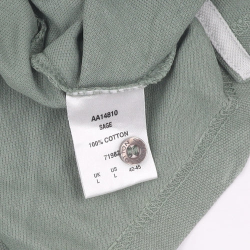 Cotton Traders Men's Green Polo Shirt, Size L, Casual Style