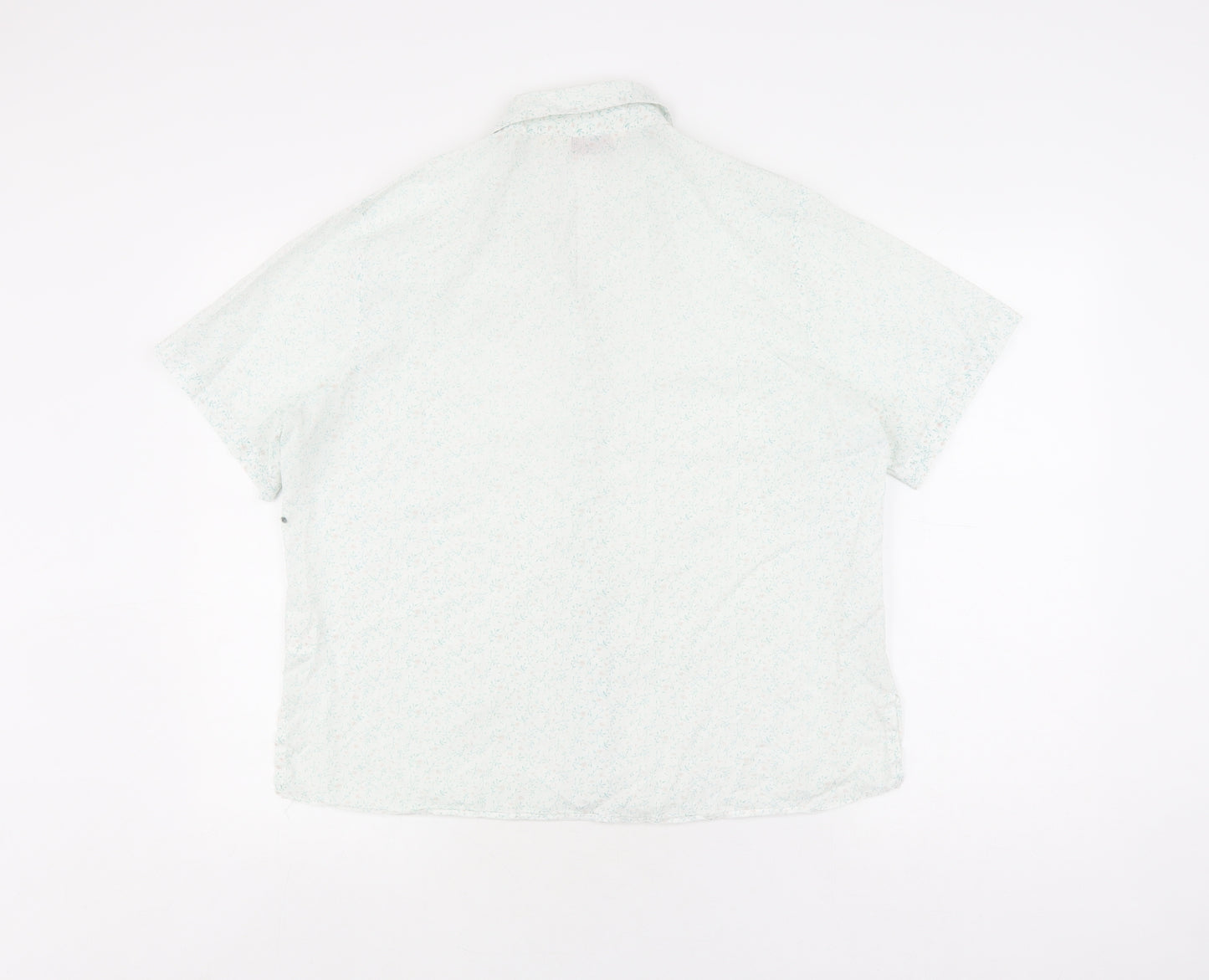 EWM Women's White Floral Button-Up Shirt Size 16