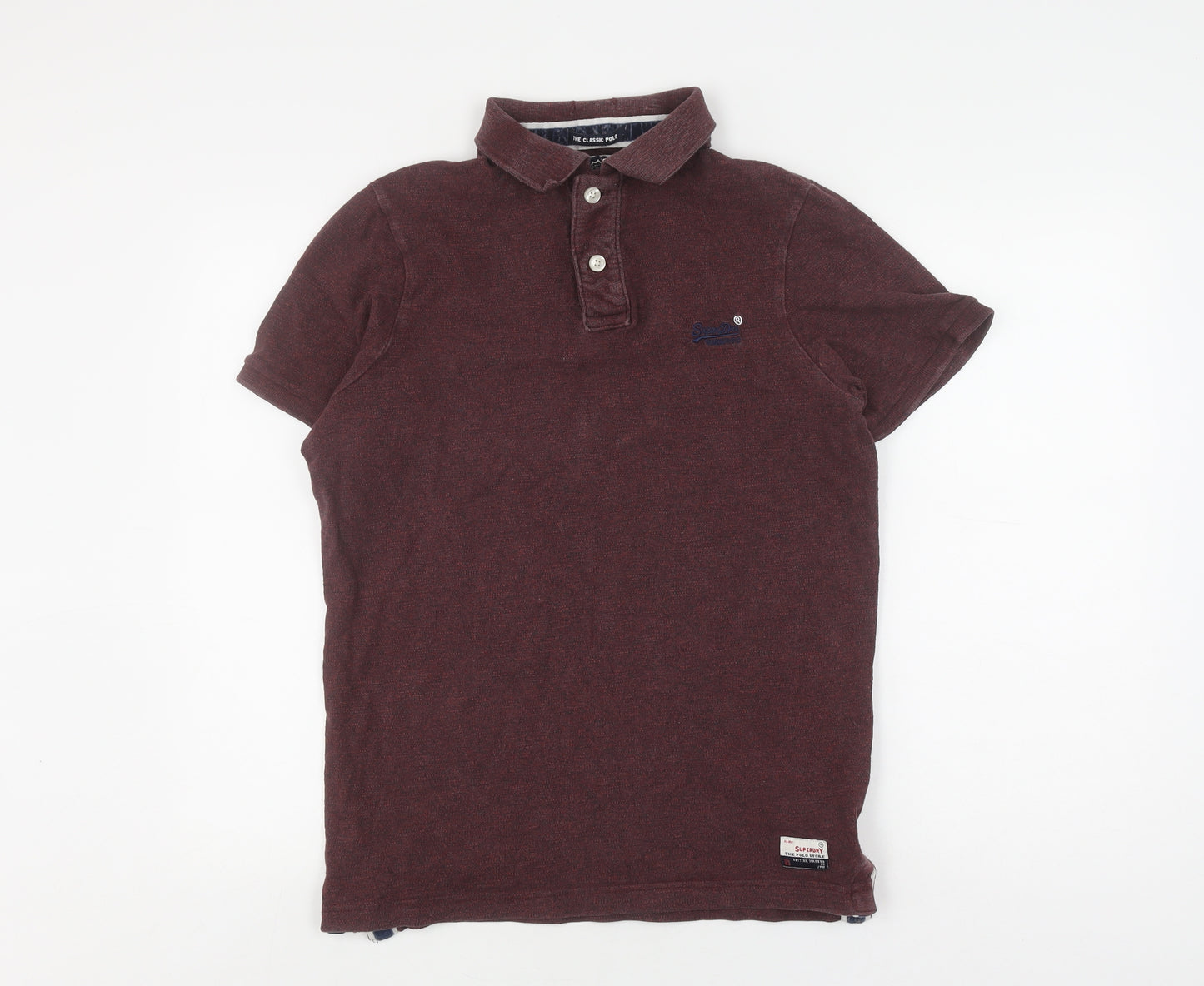 Superdry Men's Red Polo Shirt - Large, Casual Style