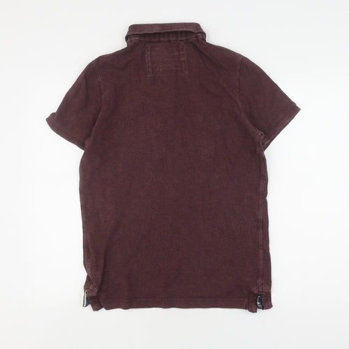 Superdry Men's Red Polo Shirt - Large, Casual Style