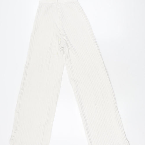 House of London Ivory Wide-Leg Trousers XS